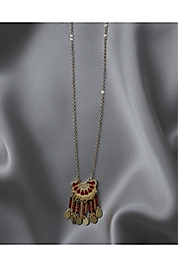 Gold renkli yelpaze kolye