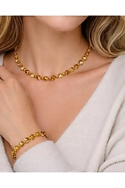 Sitrin Doğal Taş Kolye & Bileklik Seti – Pozitif Enerjinin Işıltısı ✨