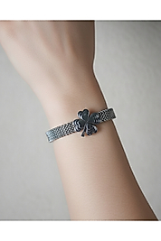 Yonca Gümüş Rengi Bileklik