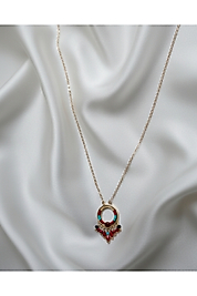 Gold renkli yelpaze kolye