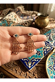 Fatma Ananın Eli Rose küpe