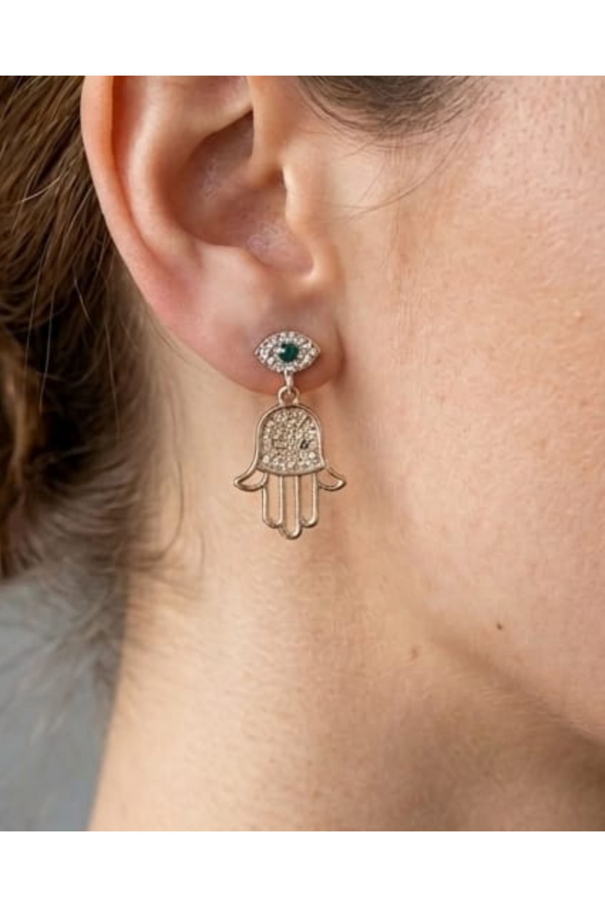 Fatma Ananın Eli Rose küpe