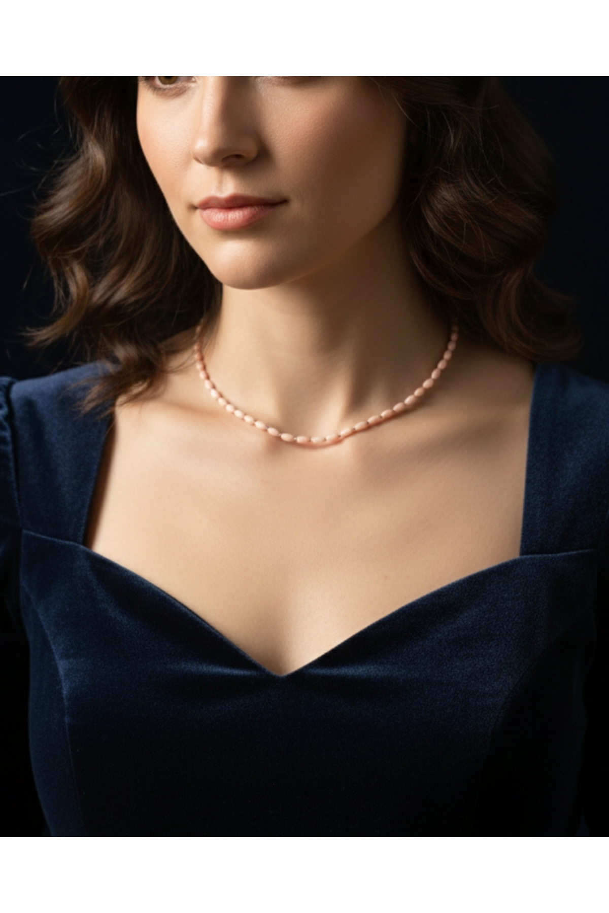 Doğal Mercan Taşı Kolye – El Yapımı Zarif Tasarım