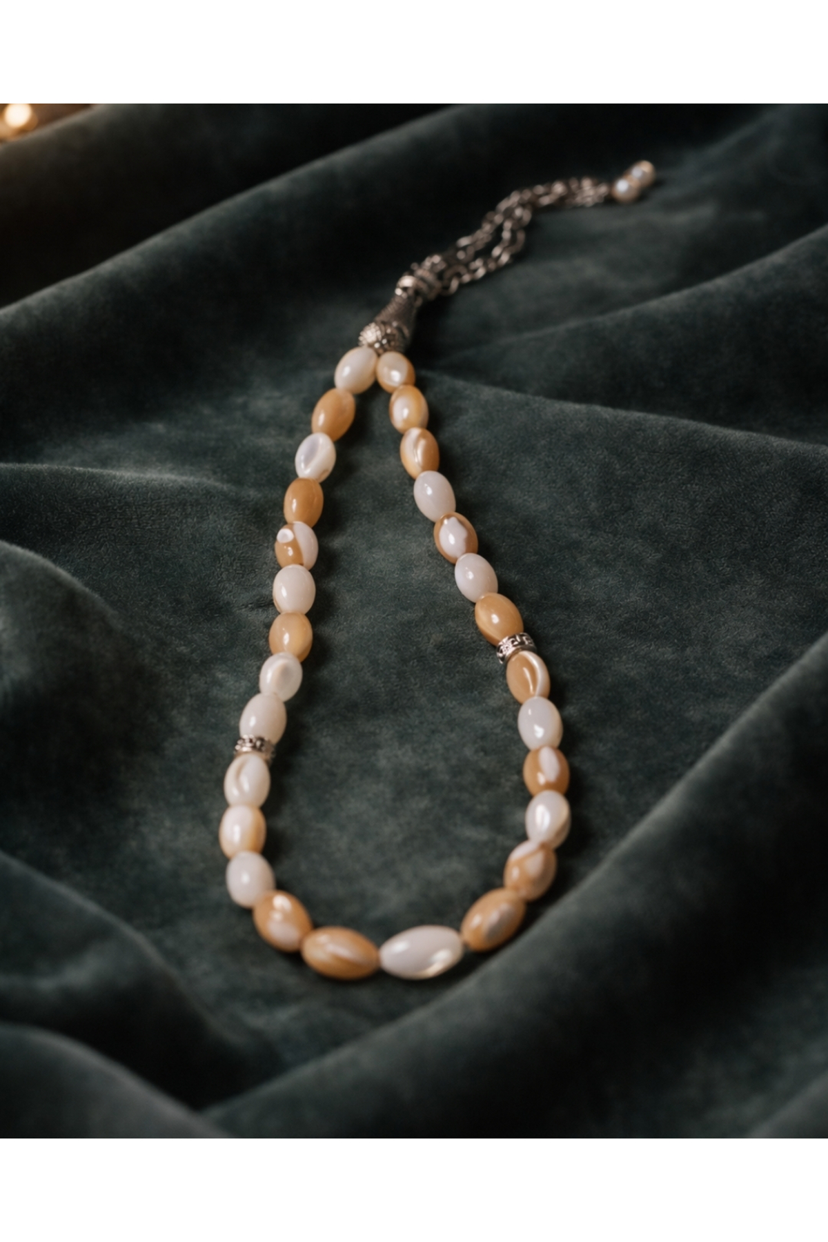 Arpa Kesim Doğal Taşlı Tesbih – El Yapımı Klasik Özel Tasarım