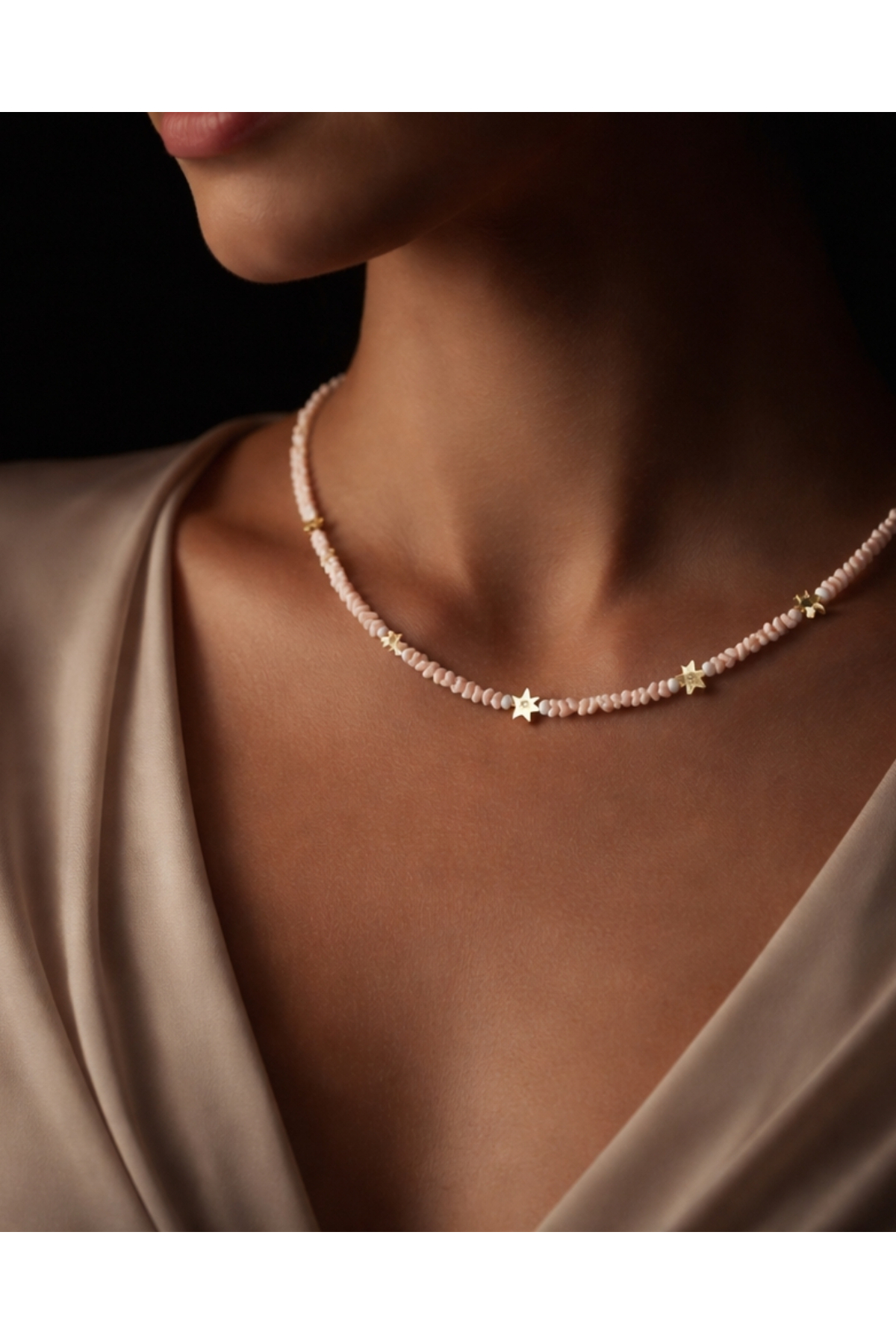 El Yapımı Doğal Taş Boncuk Kolye