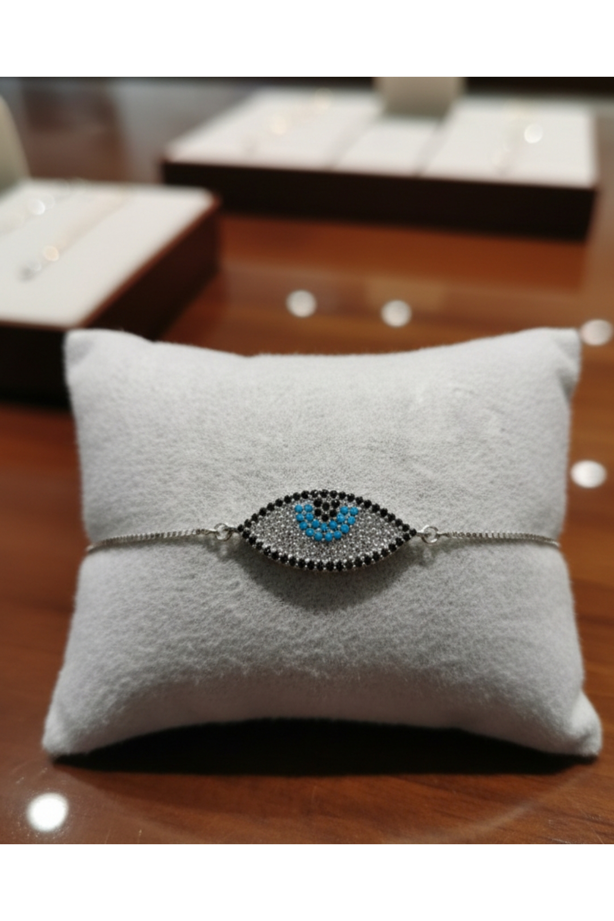 Nazar Göz Zirkon Taşlı Kadın Bileklik