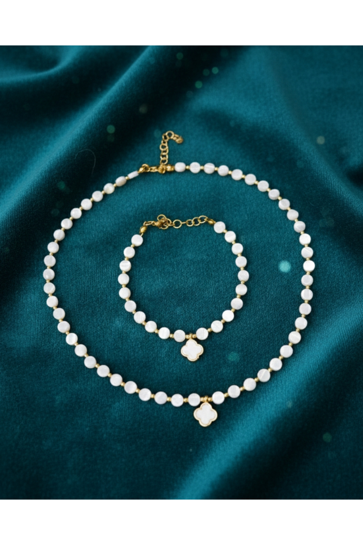 Doğal Taşlı Kolye ve Bileklik Şık Kadın Takı Seti