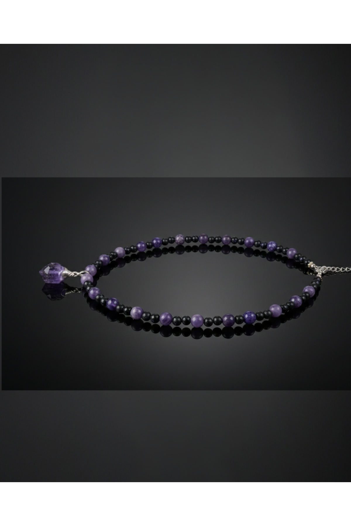 Tasarım Ametist ve Yıldız Taşı Kolye