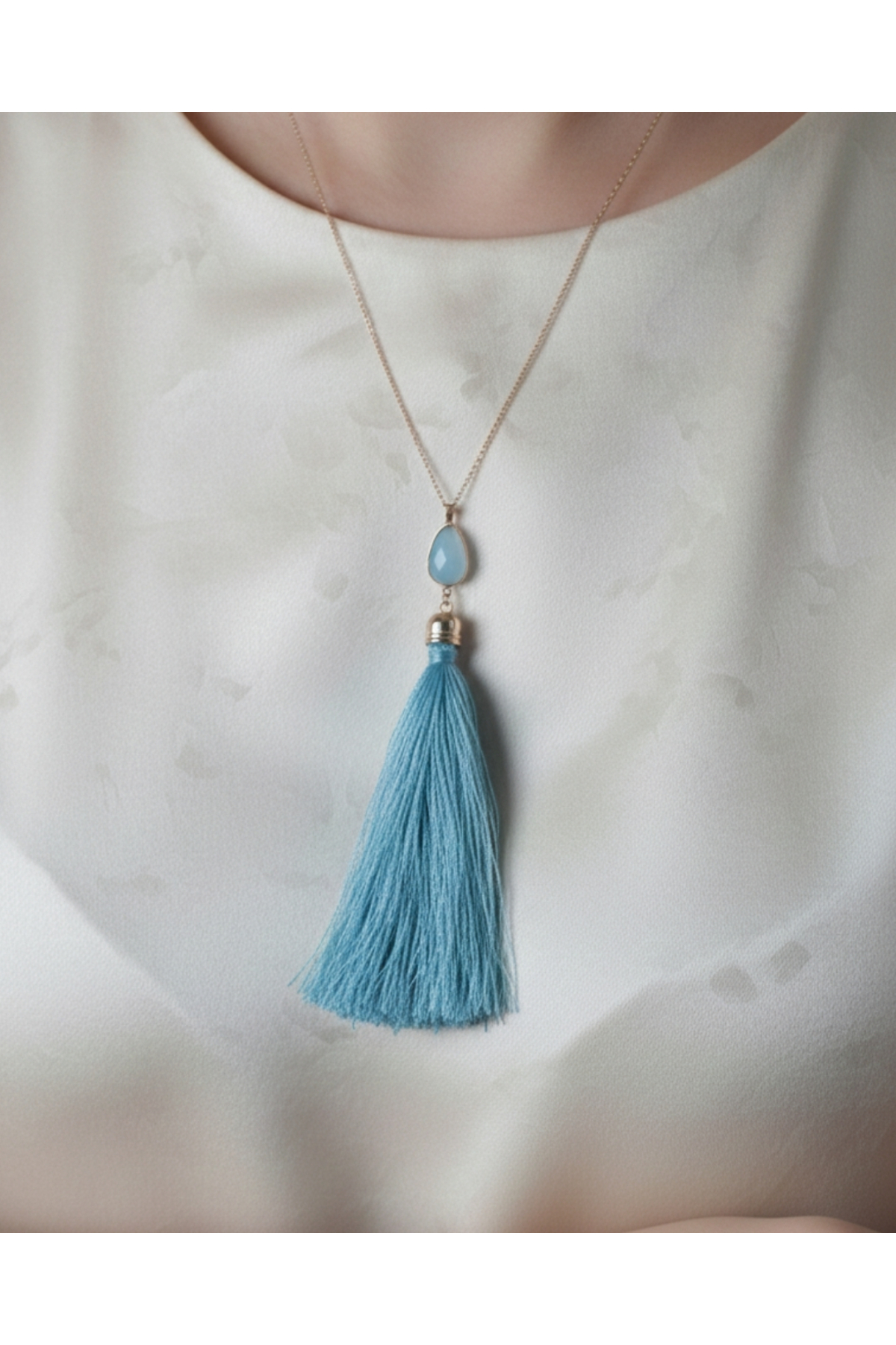 Bohem püsküllü kolye