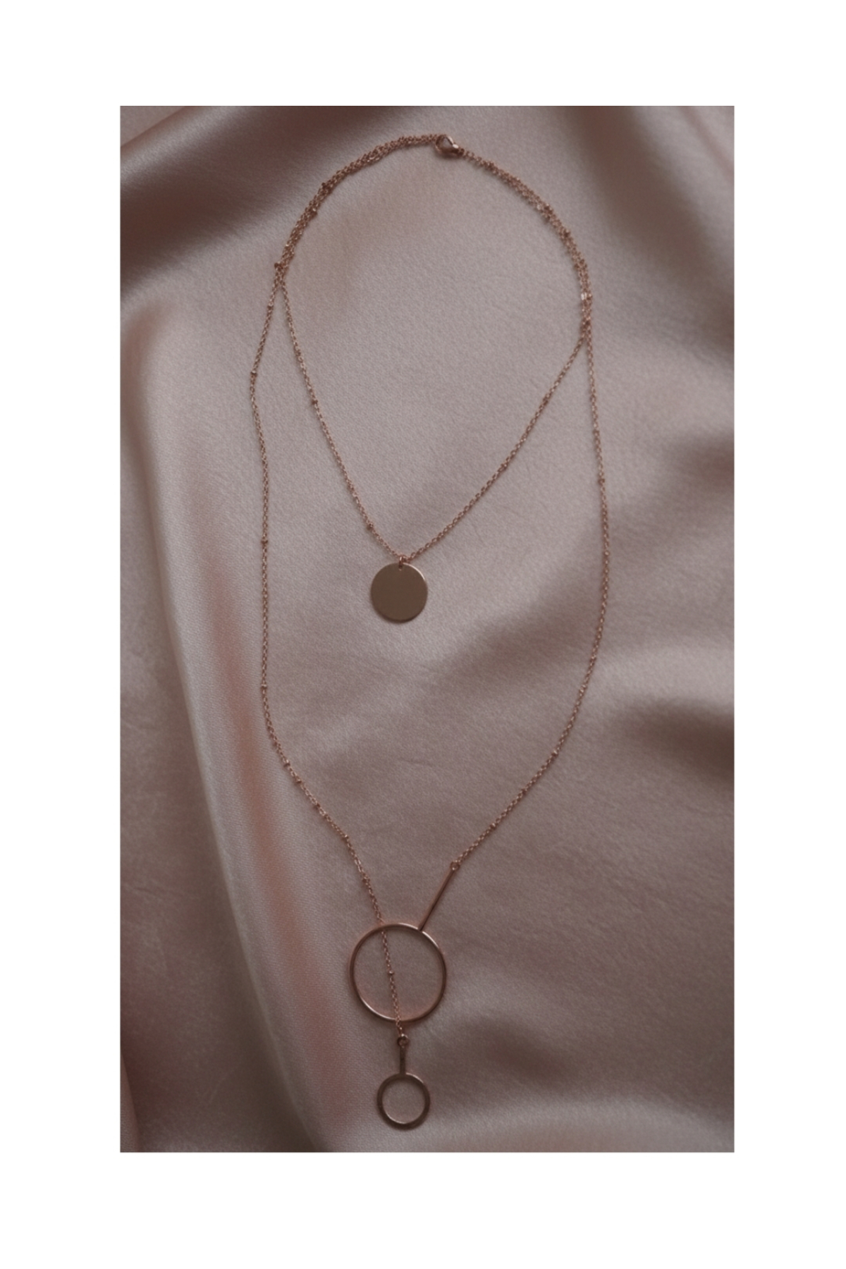 Altın Rengi Geometrik Kolye