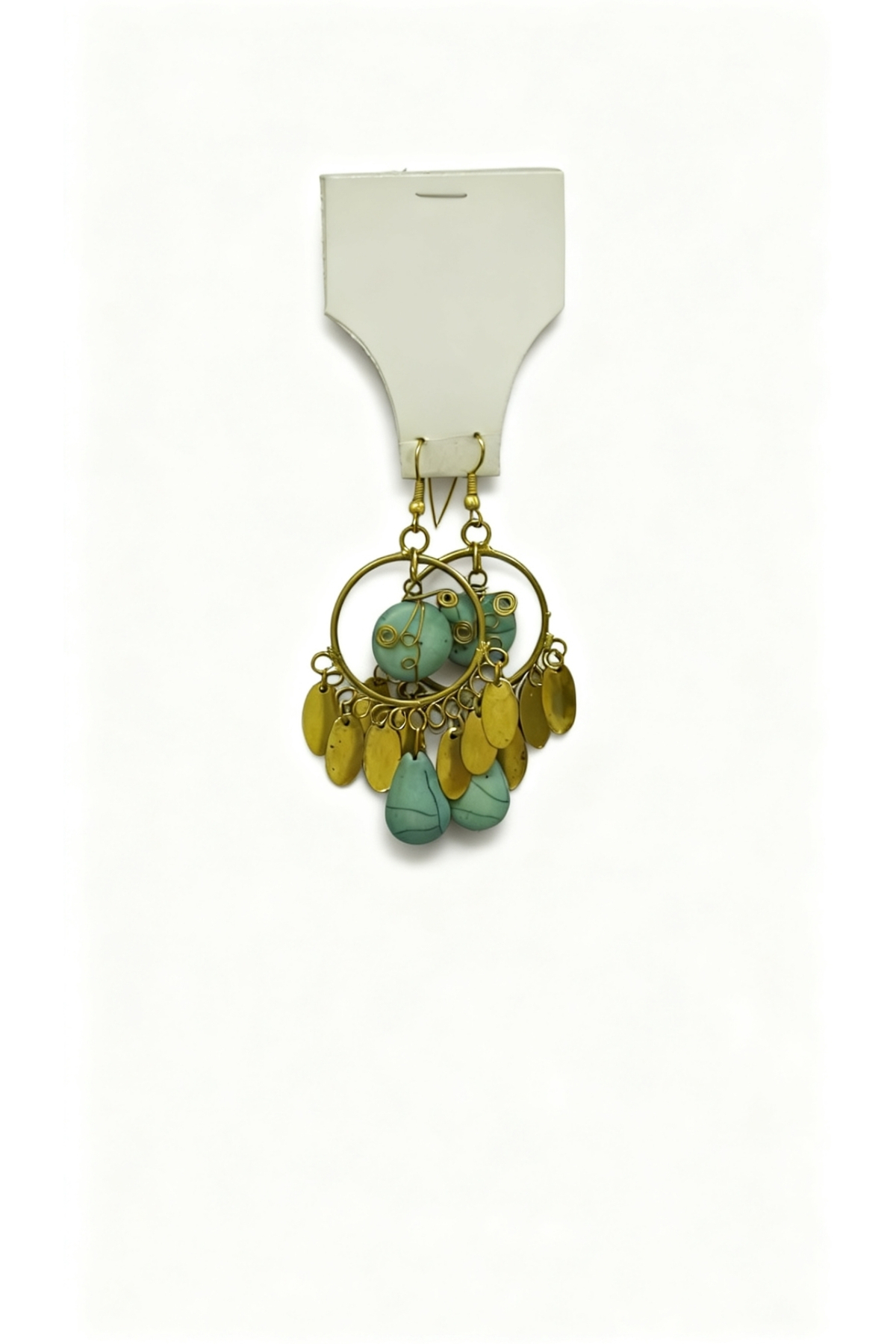 Özel tasarımlı doğal taşlı küpe